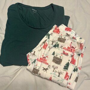 Burt’s Bees Women’s Cotton Christmas PJs - Jogger style